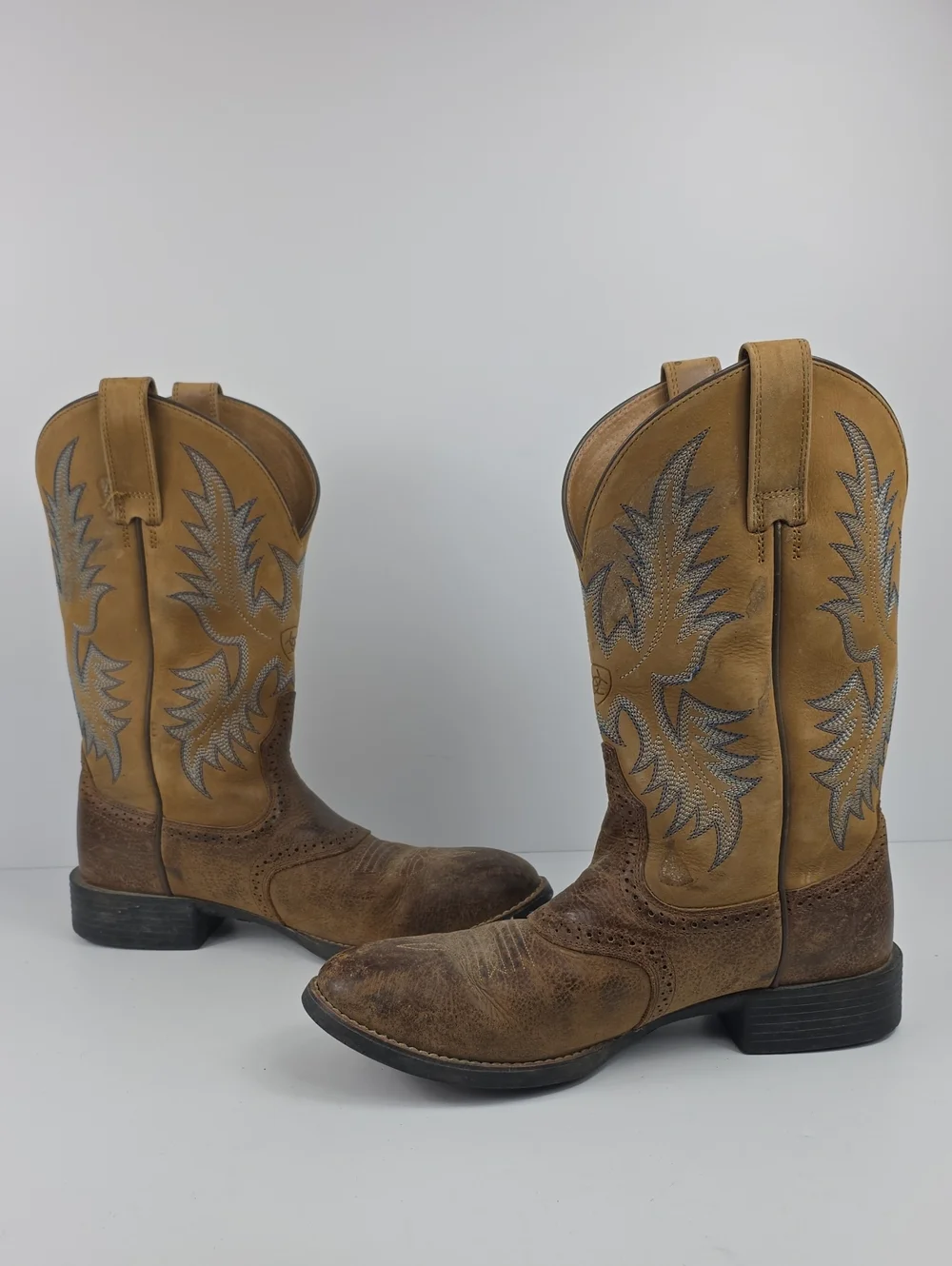 Ariat Heritage Stockman Cowboy Leather Western‎ Men's Boots Size 9
